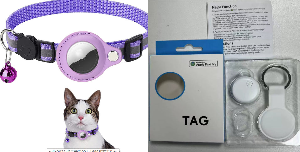 Reflective AirTag Pet Collar – Track & Protect Your Dog or Cat Anywhere
