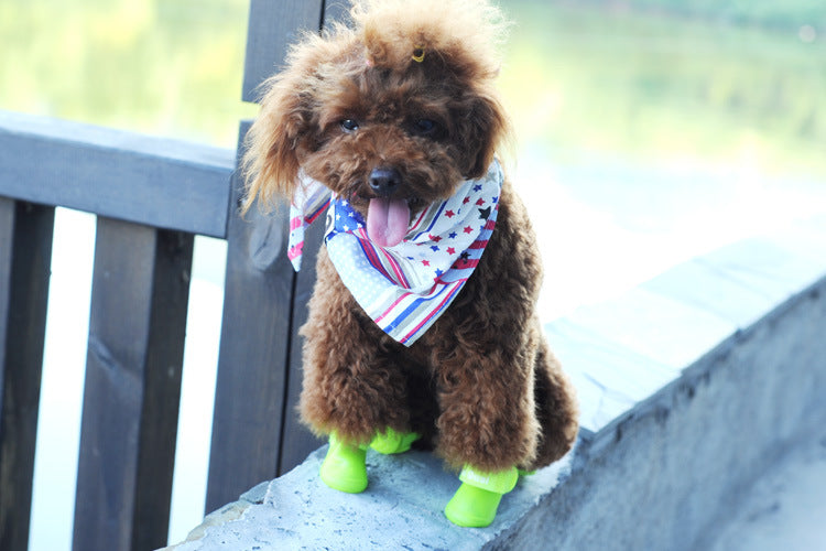Waterproof Dog Rain Boots – Non-Slip Silicone Paw Protectors (4PCS Set)