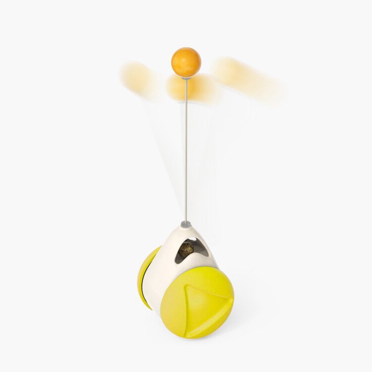 Interactive Cat Windmill Toy – Rotating Treat Dispenser & Self-Grooming Scratcher