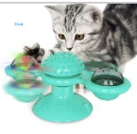 Interactive Cat Windmill Toy – Rotating Treat Dispenser & Self-Grooming Scratcher
