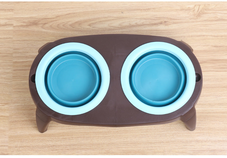 Portable Folding Pet Bowl Set – Collapsible Dog & Cat Food and Water Travel Bowls