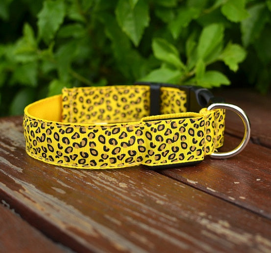 LED Light-Up Dog Collar – Night Safety Glow Adjustable Pet Collar