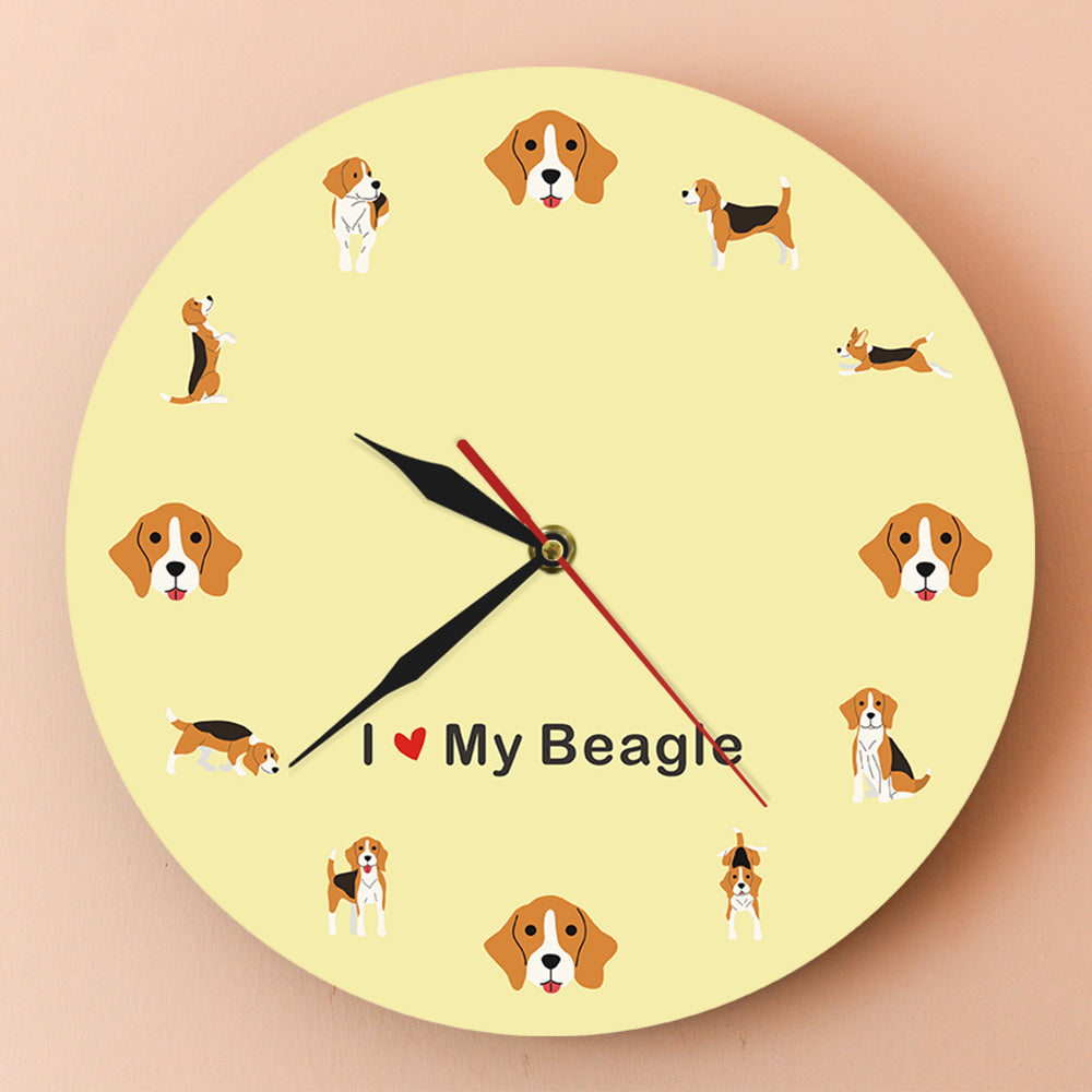 Cute Beagle Dog Wall Clock – Modern Pet Lover Home Decor Gift