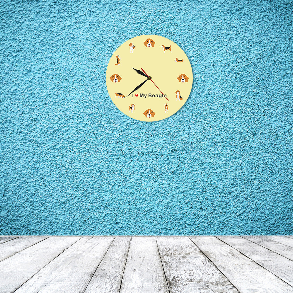 Cute Beagle Dog Wall Clock – Modern Pet Lover Home Decor Gift
