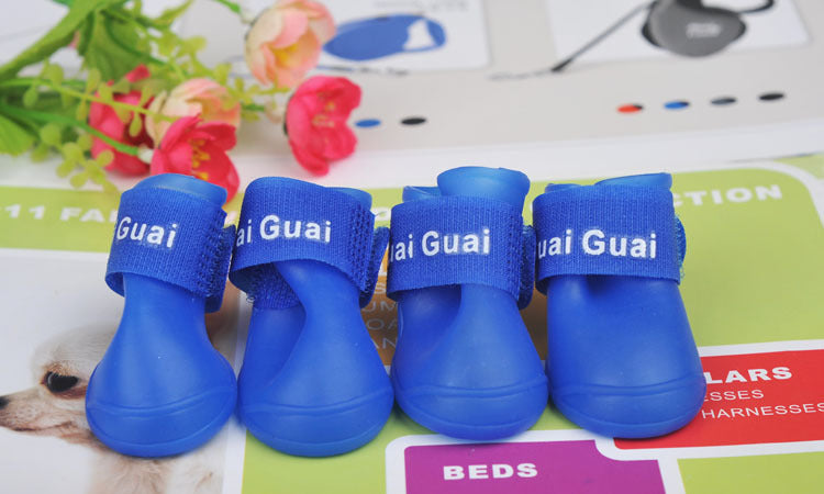 Waterproof Dog Rain Boots – Non-Slip Silicone Paw Protectors (4PCS Set)