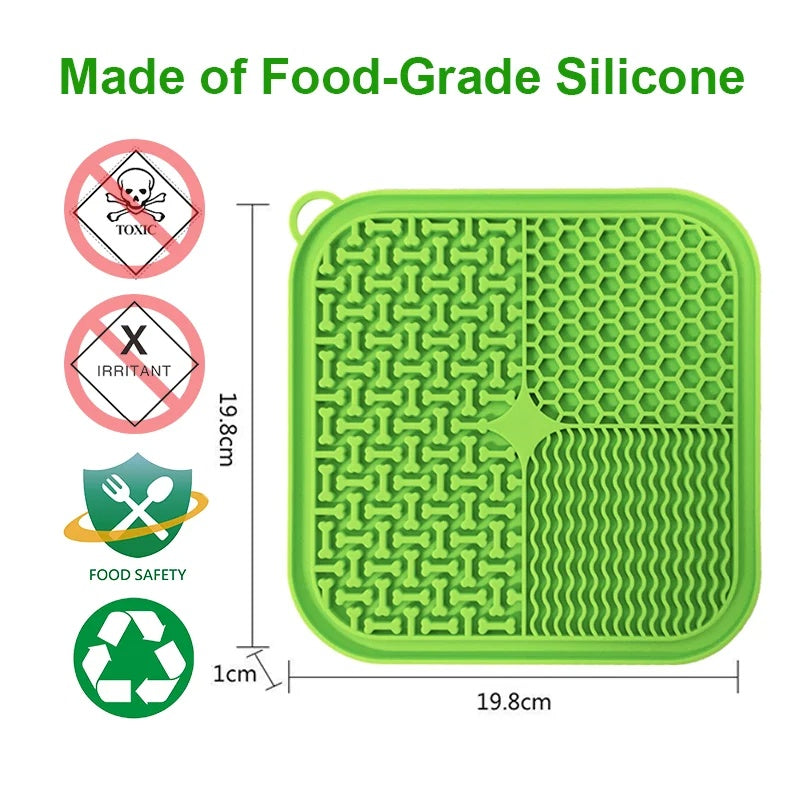 Calming Pet Lick Mat – Slow Feeder for Dogs & Cats | Reduces Anxiety, Boredom & Fast Eating