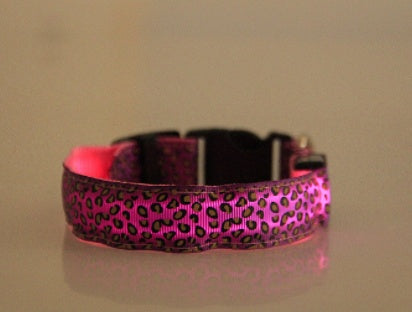 LED Light-Up Dog Collar – Night Safety Glow Adjustable Pet Collar
