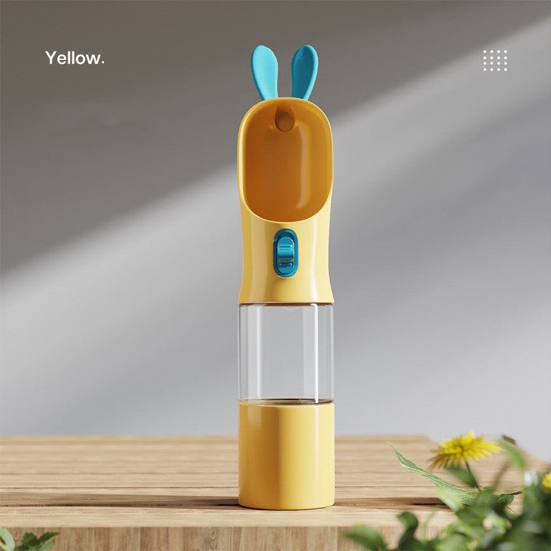 Portable Dog Water Bottle with Built-In Bowl | Leak-Proof Travel Dispenser