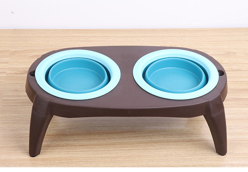 Portable Folding Pet Bowl Set – Collapsible Dog & Cat Food and Water Travel Bowls
