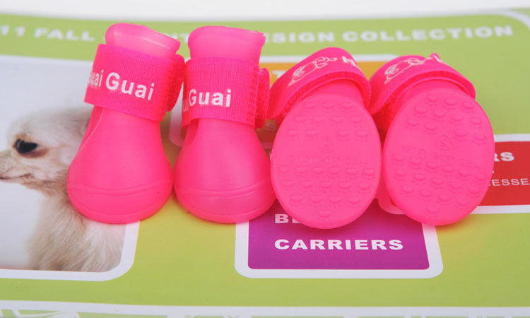 Waterproof Dog Rain Boots – Non-Slip Silicone Paw Protectors (4PCS Set)