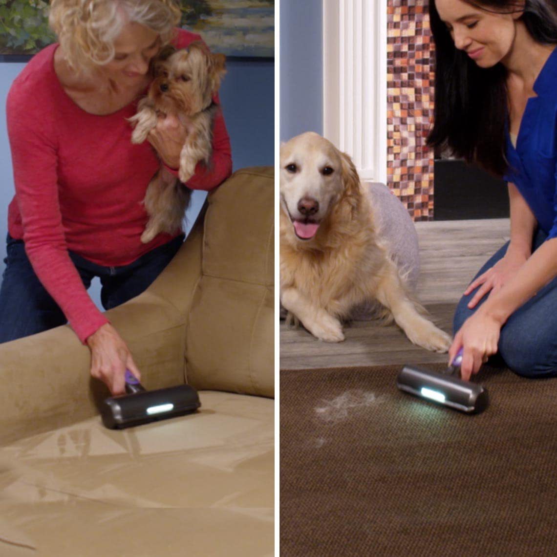 Reusable Pet Hair Remover Roller with Built-in Light – Effortless Fur & Lint Cleaner for Furniture, Clothes & Car