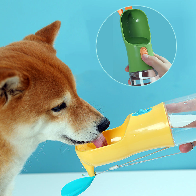 Portable Dog Water Bottle with Built-In Bowl | Leak-Proof Travel Dispenser