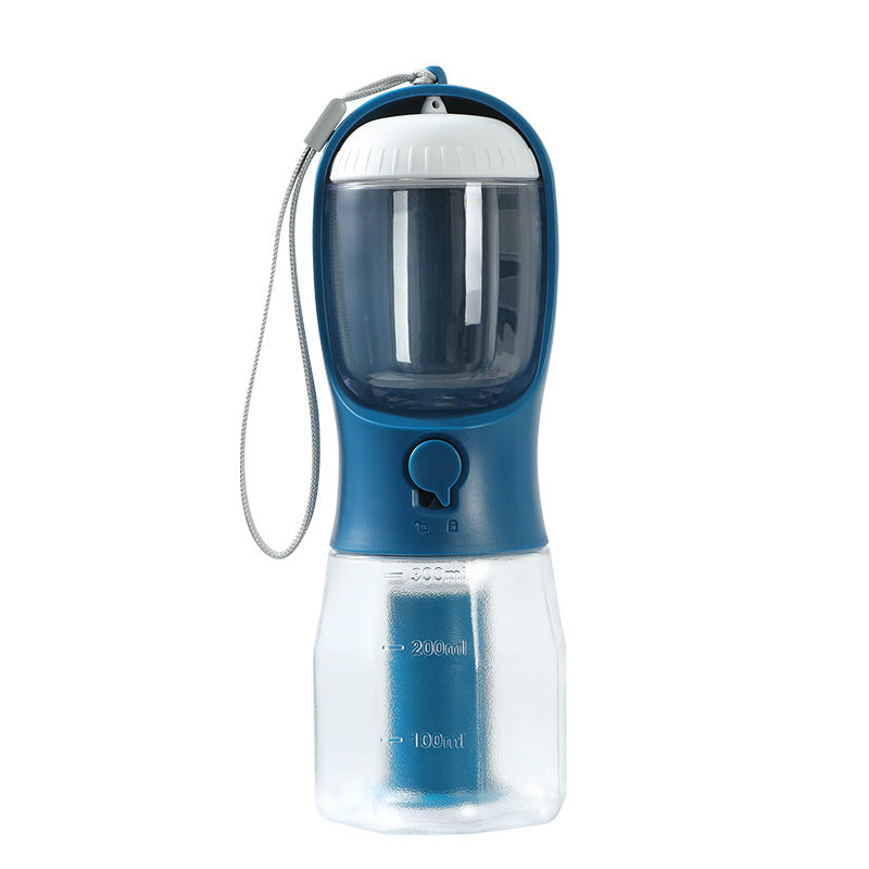 3-in-1 Portable Dog Water Bottle – Food Container & Waste Bag Dispenser