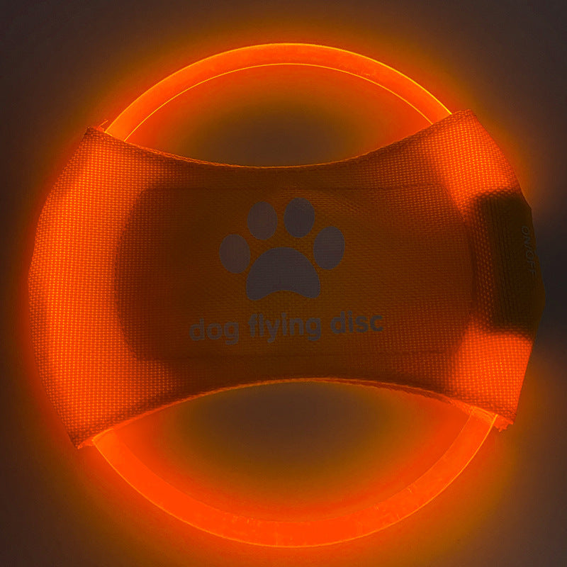 LED Glow Flying Disc for Dogs – Interactive Night Play & Training Toy