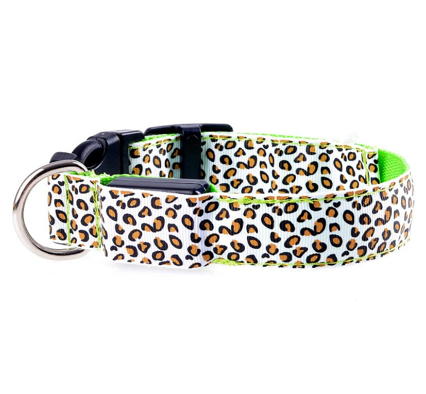 LED Light-Up Dog Collar – Night Safety Glow Adjustable Pet Collar