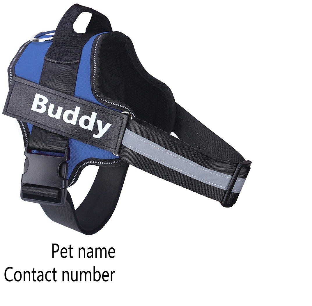 Custom No-Pull Dog Harness – Personalized Reflective Adjustable Vest for All Dog Sizes