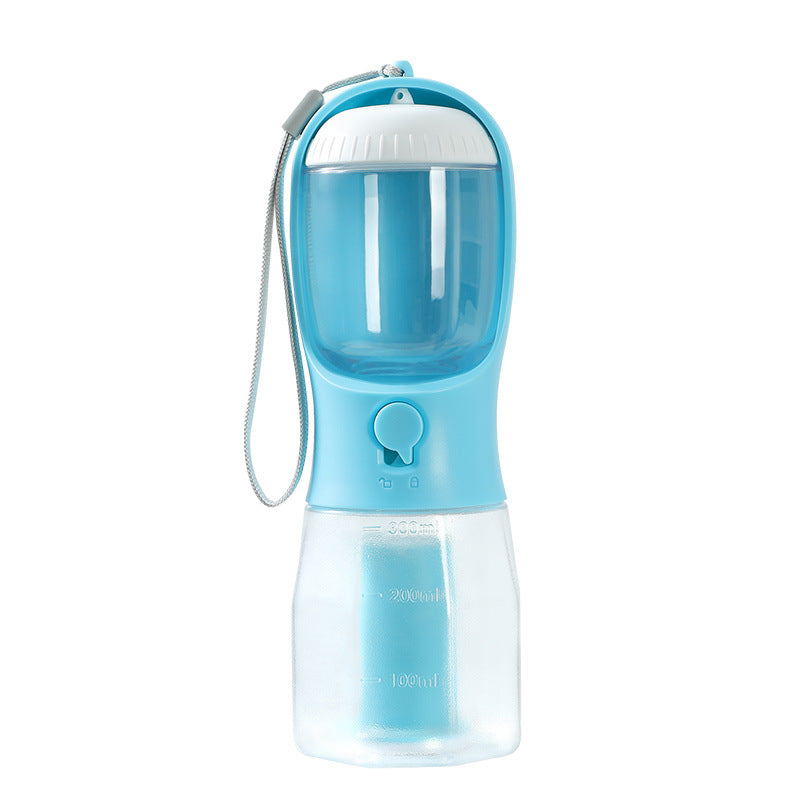 3-in-1 Portable Dog Water Bottle – Food Container & Waste Bag Dispenser