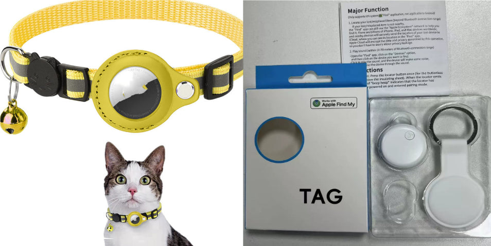 Reflective AirTag Pet Collar – Track & Protect Your Dog or Cat Anywhere