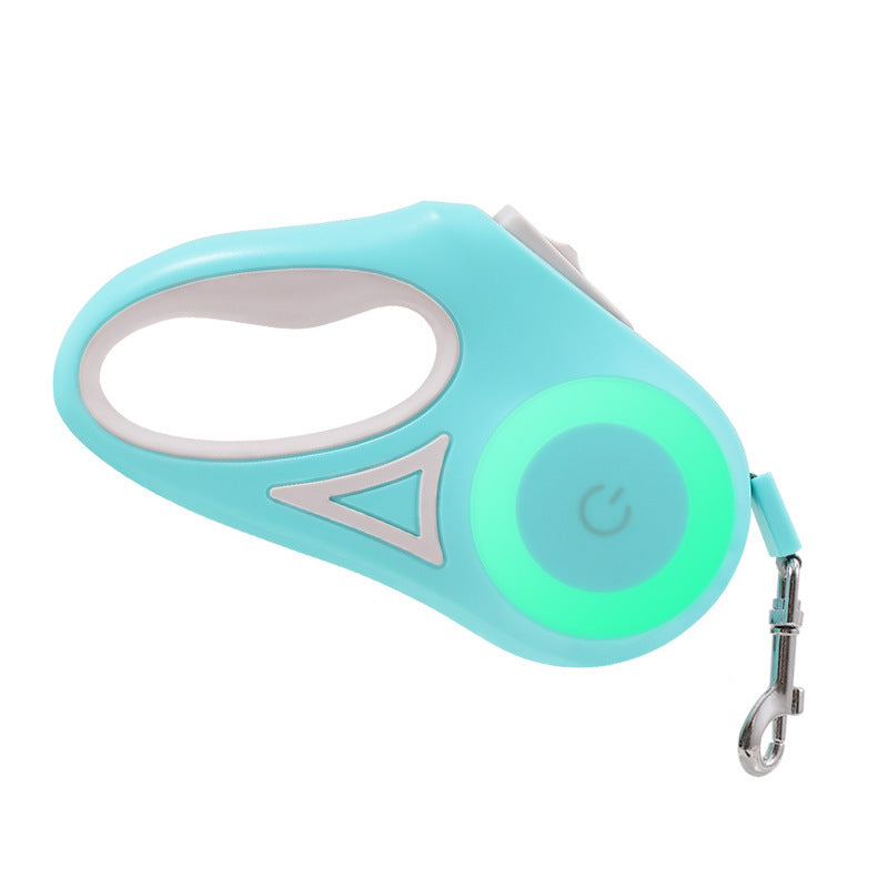 Retractable Dog Leash with LED Light – Safe Night Walking Leash for Small & Medium Dogs