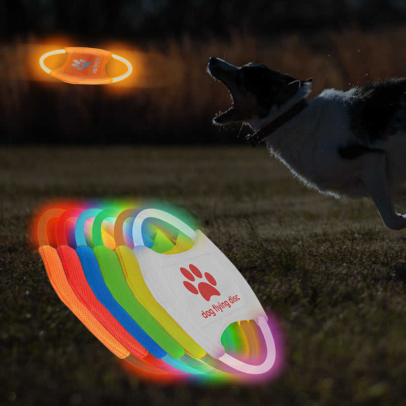 LED Glow Flying Disc for Dogs – Interactive Night Play & Training Toy