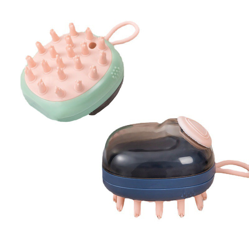 2-in-1 Pet Bath Brush with Soap Dispenser – Deep Clean & Gentle Massage Tool