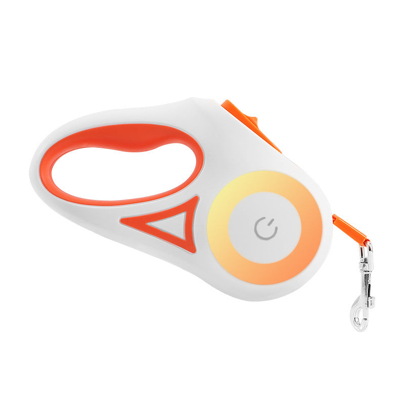 Retractable Dog Leash with LED Light – Safe Night Walking Leash for Small & Medium Dogs