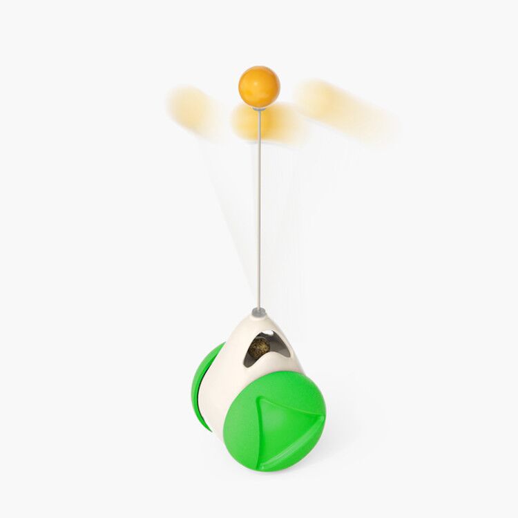 Interactive Cat Windmill Toy – Rotating Treat Dispenser & Self-Grooming Scratcher
