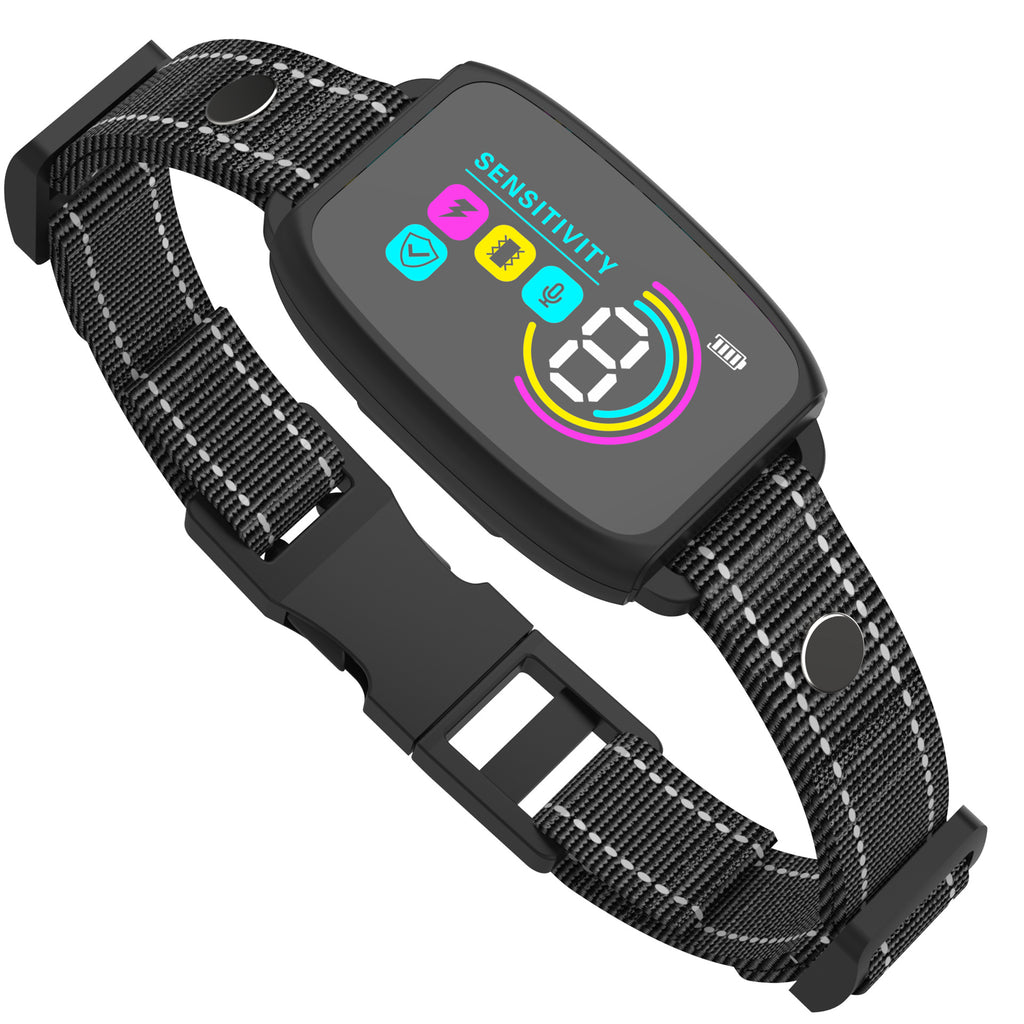 Smart Anti-Barking Dog Collar – Rechargeable, Waterproof Bark Control with Digital Display