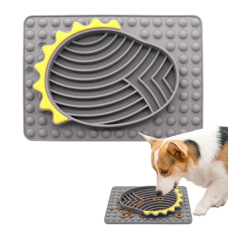 Slow Feeder Dog Mat with Lick Pad – Reduce Anxiety & Prevent Fast Eating (Dogs & Cats)