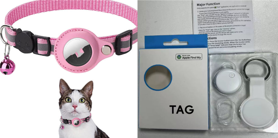 Reflective AirTag Pet Collar – Track & Protect Your Dog or Cat Anywhere