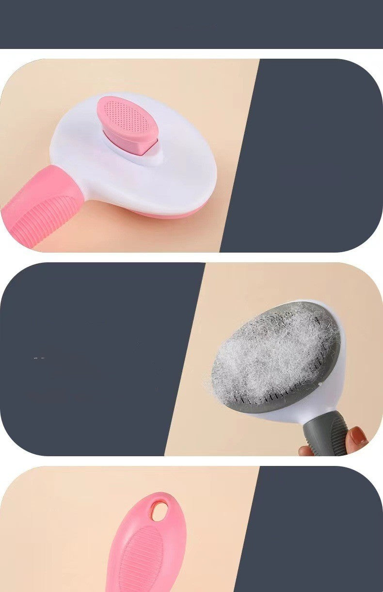 Self-Cleaning Pet Hair Remover Brush – Easy Grooming for Dogs & Cats