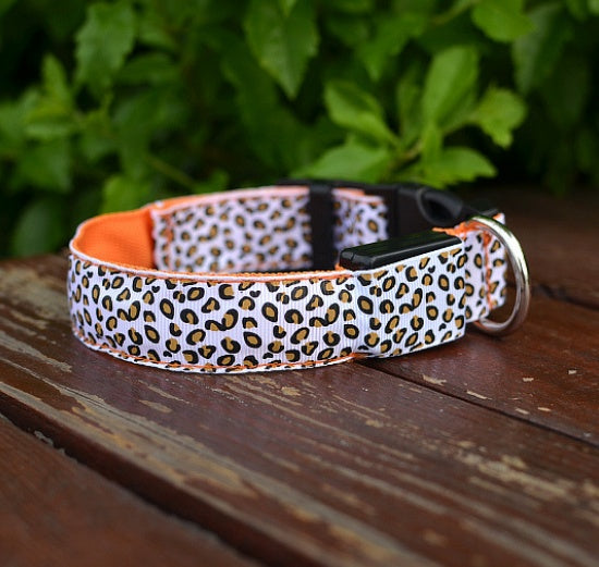 LED Light-Up Dog Collar – Night Safety Glow Adjustable Pet Collar