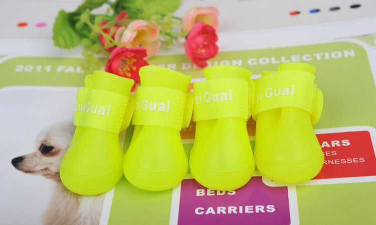 Waterproof Dog Rain Boots – Non-Slip Silicone Paw Protectors (4PCS Set)
