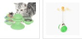 Interactive Cat Windmill Toy – Rotating Treat Dispenser & Self-Grooming Scratcher
