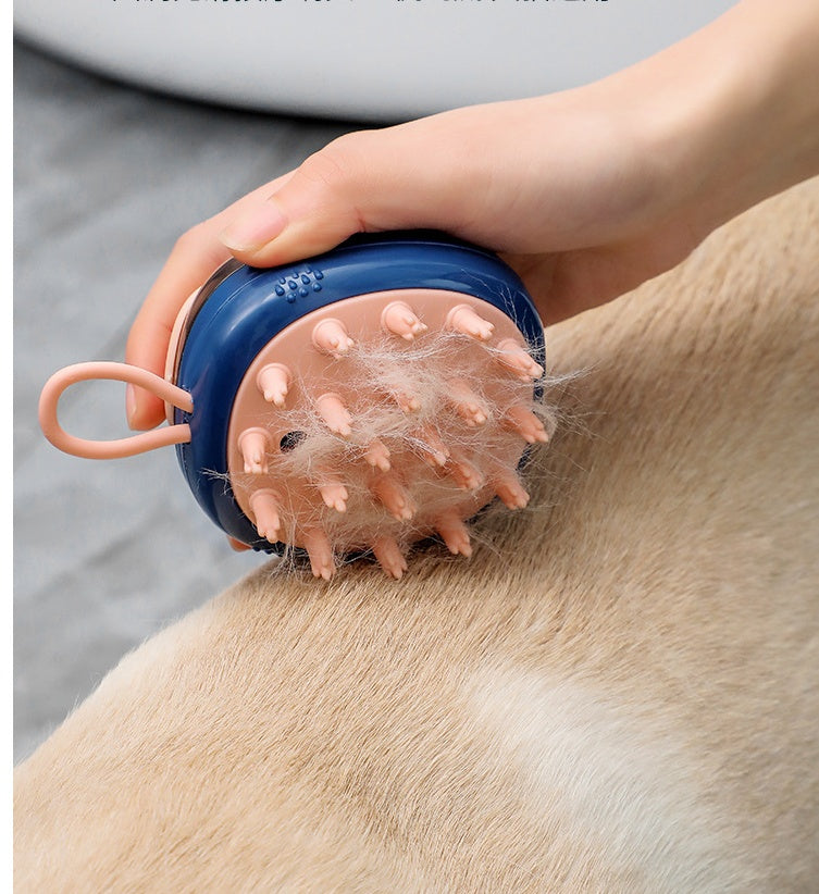 2-in-1 Pet Bath Brush with Soap Dispenser – Deep Clean & Gentle Massage Tool