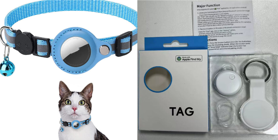 Reflective AirTag Pet Collar – Track & Protect Your Dog or Cat Anywhere