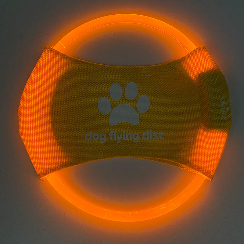 LED Glow Flying Disc for Dogs – Interactive Night Play & Training Toy