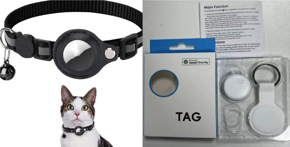 Reflective AirTag Pet Collar – Track & Protect Your Dog or Cat Anywhere