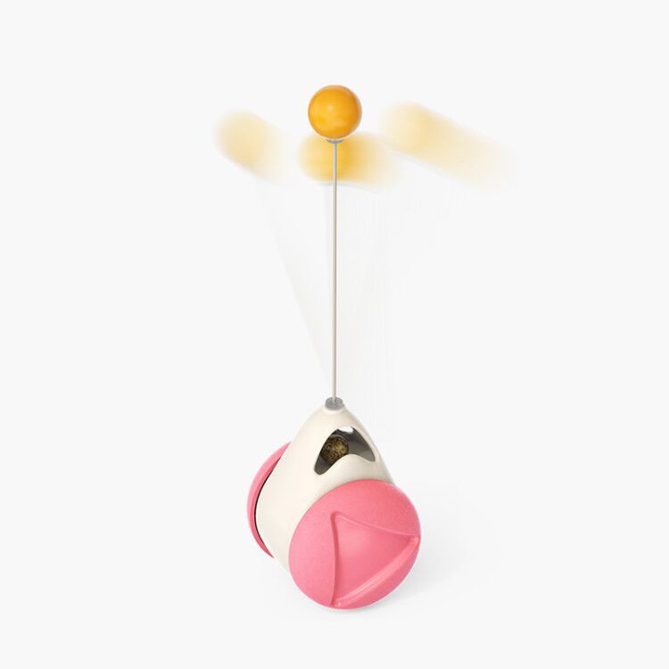 Interactive Cat Windmill Toy – Rotating Treat Dispenser & Self-Grooming Scratcher