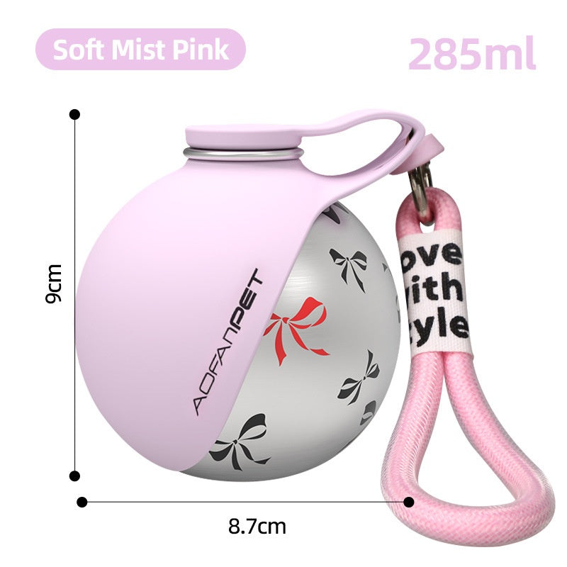 2026 New 2-in-1 Portable Dog Water Bottle – Leak-Proof Stainless Steel Pet Travel Water Cup