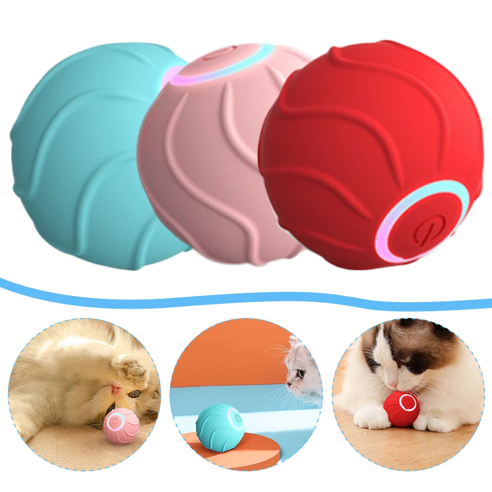 Smart Interactive Pet Ball – Automatic Rolling Toy for Dogs & Cats (Keeps Pets Active & Entertained)