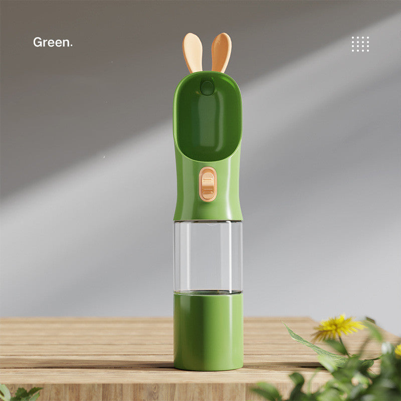 Portable Dog Water Bottle with Built-In Bowl | Leak-Proof Travel Dispenser