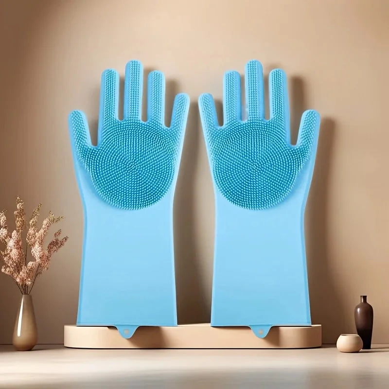 Pet Bathing Glove – Silicone Deshedding & Massage Brush for Dogs & Cats