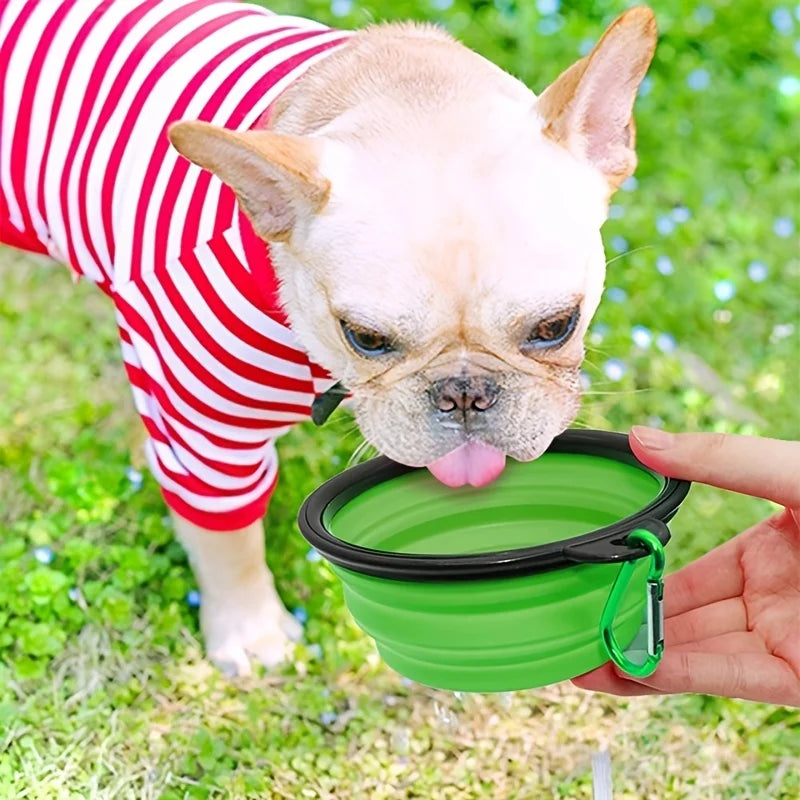 Collapsible Pet Travel Bowl – Portable Silicone Food & Water Bowl for Dogs & Cats | Lightweight & Leak-Resistant