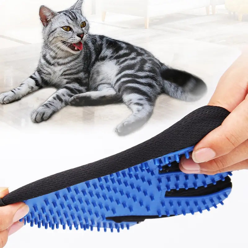 2-in-1 Pet Grooming Glove – Gentle Deshedding & Bath Brush for Dogs & Cats | Removes Loose Hair & Dirt Easily
