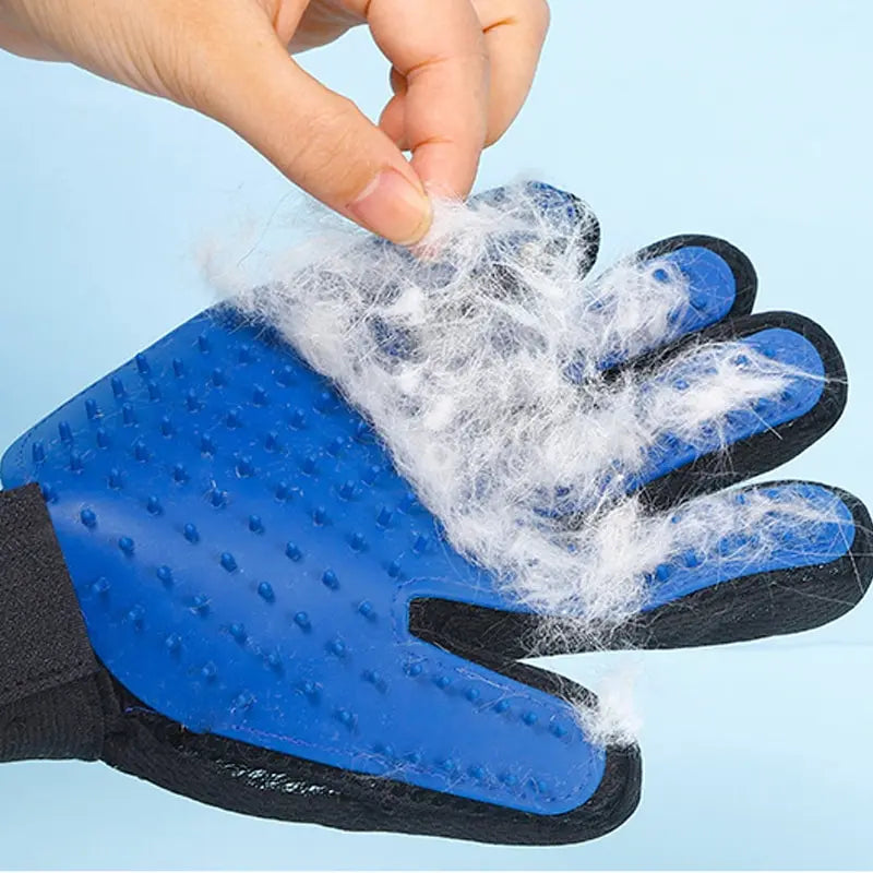 2-in-1 Pet Grooming Glove – Gentle Deshedding & Bath Brush for Dogs & Cats | Removes Loose Hair & Dirt Easily