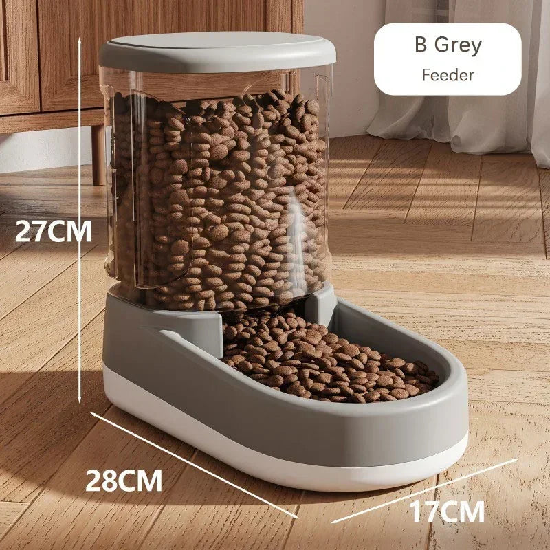 2-in-1 Automatic Pet Feeder & Water Dispenser – Large Capacity Gravity Food & Water Station for Cats & Dogs