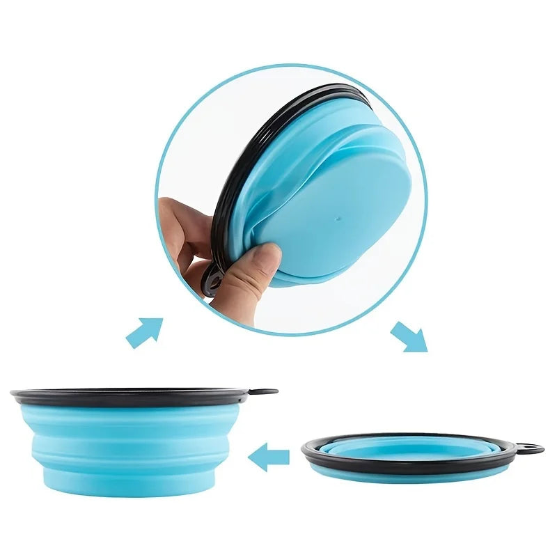 Collapsible Pet Travel Bowl – Portable Silicone Food & Water Bowl for Dogs & Cats | Lightweight & Leak-Resistant