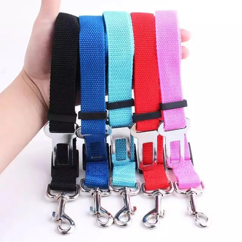 Adjustable Dog Car Seat Belt – Safety Harness Clip for Secure Travel