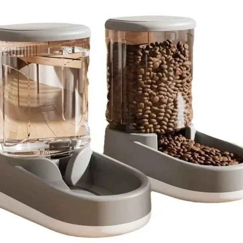 2-in-1 Automatic Pet Feeder & Water Dispenser – Large Capacity Gravity Food & Water Station for Cats & Dogs